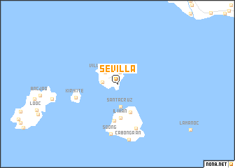 map of Sevilla