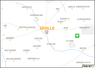 map of Seville