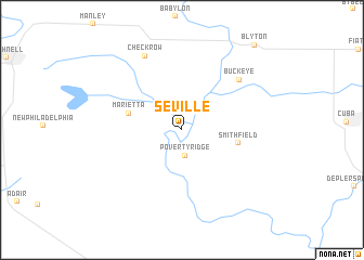 map of Seville