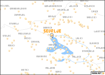 map of Ševrlje