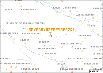 map of Şeyed Ayāz-e Beyg Reẕā\