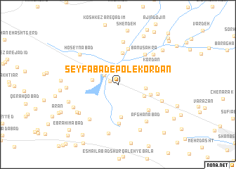 map of Seyfābād-e Pol-e Kordān