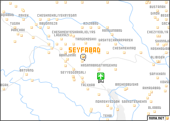 map of Seyfābād
