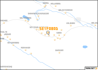 map of Seyfābād