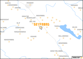 map of Seyfābād