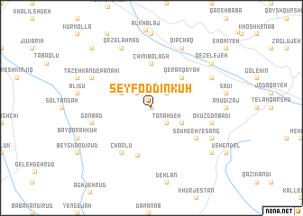 map of Seyf od Dīn Kūh