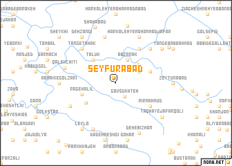 map of Şeyfūrābād