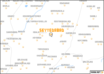 map of Seyyedābād