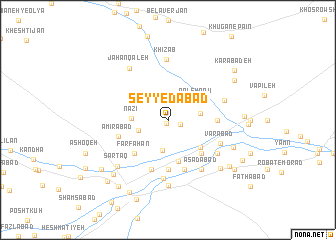 map of Seyyedābād