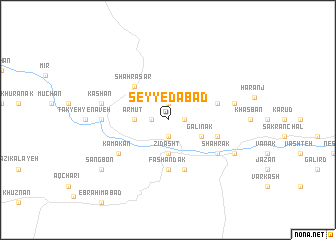 map of Seyyedābād