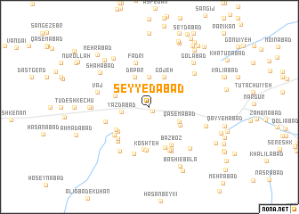 map of Seyyedābād