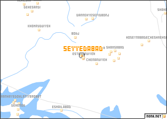 map of Seyyedābād