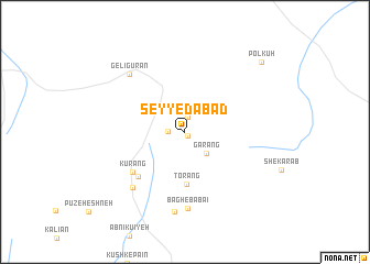 map of Seyyedābād