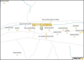 map of Seyyedābād
