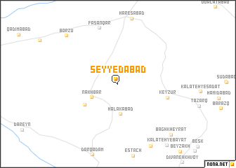 map of Seyyedābād