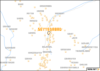 map of Seyyedābād