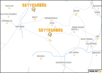 map of Seyyedābād