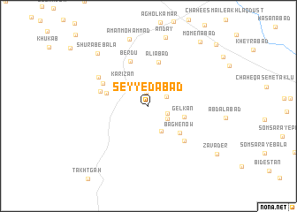 map of Seyyedābād