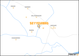 map of Seyyedābād