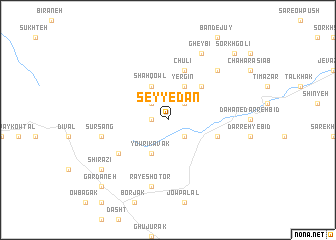 map of Seyyedān