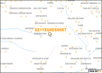 map of Seyyed Ḩeshmat