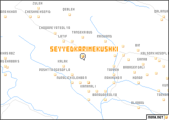 map of Seyyed Karīm-e Kūshkī