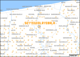 map of Seyyed Kolā-ye Bālā