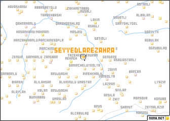 map of Seyyedlar-e Zahrā