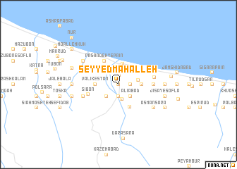 map of Seyyed Maḩalleh