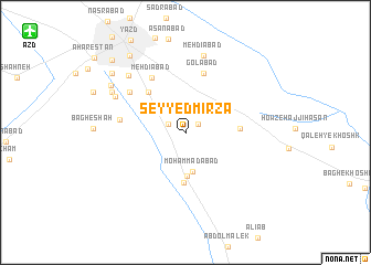 map of Seyyed Mīrzā