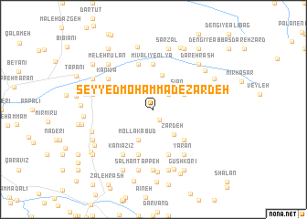 map of Seyyed Moḩammad-e Zardeh