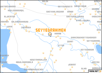 map of Seyyed Raḩīmeh