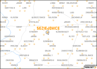 map of Sęziejowice
