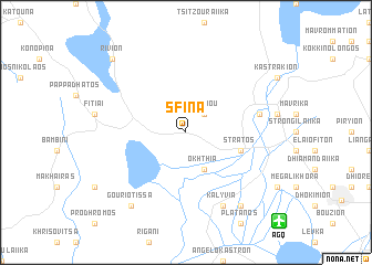 map of Sfína