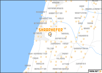 map of Sha‘ar H̱efer