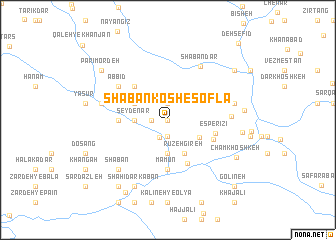 map of Shabānkosh-e Soflá