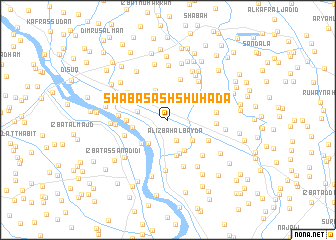 map of Shabās ash Shuhadāʼ