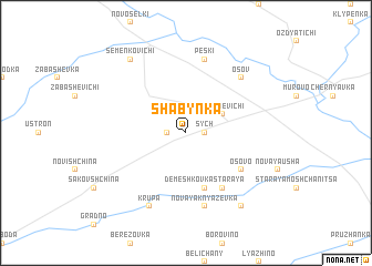 map of Shabynʼka