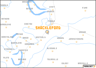 map of Shackleford