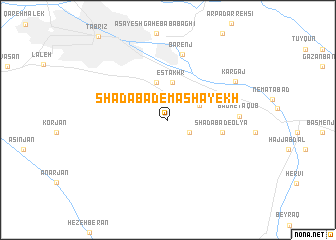 map of Shādābād-e Mashāyekh