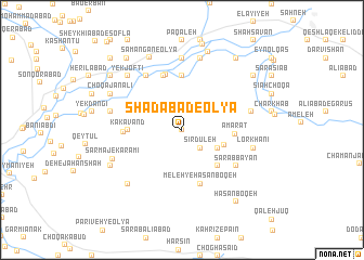 map of Shādābād-e ‘Olyā