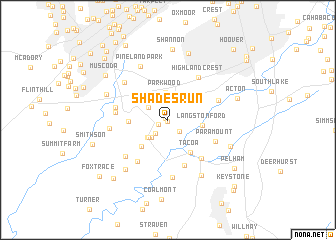 map of Shades Run