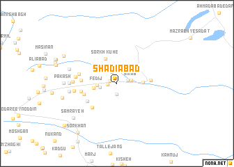 map of Shādīābād