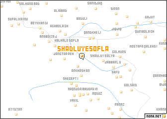 map of Shādlū-ye Soflá