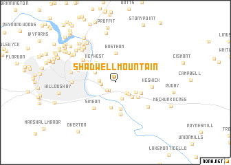 map of Shadwell Mountain