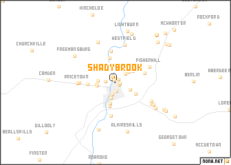 map of Shady Brook