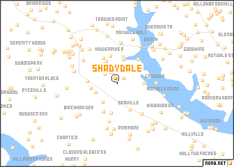 map of Shady Dale