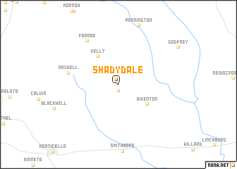 map of Shady Dale