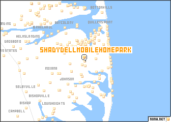 map of Shady Dell Mobile Home Park