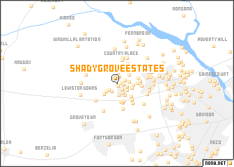 map of Shady Grove Estates